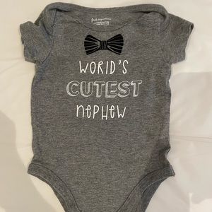 World’s cutest nephew onesie 3-6 months